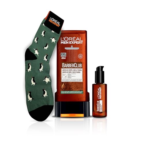 L'Oréal Men Expert Barber Club Aceite para Barba Larga 30 ml y Gel de Ducha Barber Club