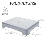 Anti-Rutsch Halbstufe, One Step Stool für Senioren, Tragbare Tritthocker Bis 200 Kg, Stapelbare Halbstufe Treppenhilfe für Senioren, Kinder, Dusche, Auto, Outdoor (Grau)