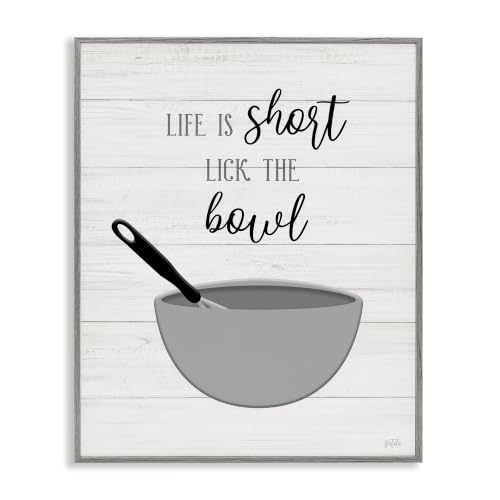 Humorous Kitchen Lick the Bowl, 11 x 14 Inch Framed Giclée Print