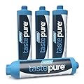 Camco Tastepure Camper/RV Water Filter - Inline Water Filter Reduces Bad Taste, Odor, Chlorine & Sediment - Ideal for RVs, Campers, Travel Trailers, Boats - Made in the USA - 4-Pack (40042)