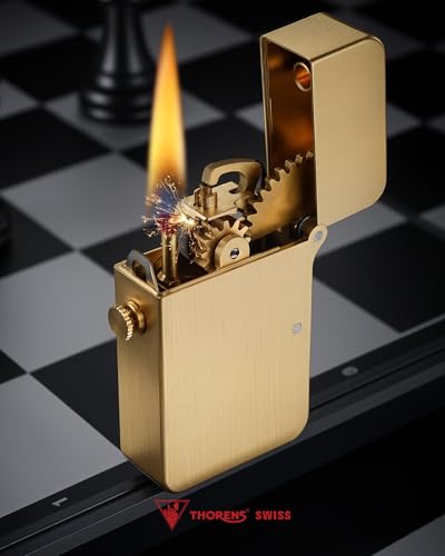 Encendedor Mecánico Semi Automático de Latón Pulido miniatura 6