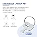 61-509 Emergency Release Key for Schlage B571 & Falcon D271 Indicator Deadbolts, Stainless Steel Lock Override Tool for Offices, Hospitals, Schools & Facility Managers - 2pcs