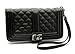 ZZYBIA® Crossbody/Wristlet Clutch 2 Way Coin Zip Mobile Case Wallet Card Holder with Detechable Long Chain for Universal fit Most Smartphones up to 6.5
