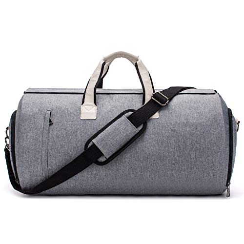 Garment Bag Duffel Luggage Oversized Waterproof,Suit Blazer Bags Carry-Garment Travel Weekend (L-Grey)