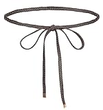 NIDMIDO Dünner Damen-Gürtel, PU-Leder, geflochten, schmaler Gürtel, gewebter Taillengürtel,...