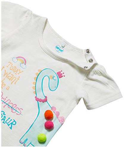 Body manga curta dinossauro, Tip Top, Bebê Menina, , M