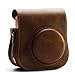 HelloHelio Instax Mini 26 Camera Case with Cross Body Strap for Fujiflim Instax Mini 25 26 Instant Film Cameras (Brown)