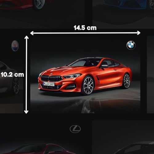 Image of Super Cars Poster Pack of 40 - Room Decor Aesthetic Stuff, Wall Stickers For Home Decoration of Living Room, Bedroom & Office For Motor Sport Enthusiasts - With Glue Dots