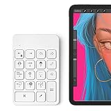 teclado bluetooth para ipad air Conexión estable Bluetooth 5.1: puede conectar fácilmente el teclado Bluetooth a sus dispositivos Mac / IOS de forma inalámbrica con la tecnología Bluetooth 5.1 incorporada, que ofrece una conexión fuerte de hasta 5 my un espacio de trabajo libre de desorden.Tiene 4 gomas suaves en la parte posterior para mantener Es estable en el escritorio / pantalla y no se mueve con facilidad.