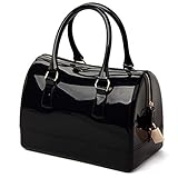 Segater® Ladies Summer Transparent Handbag Jelly Pillow-shaped Top Handle Bag Candy Color Crystal...
