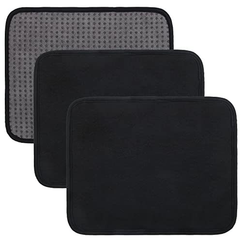 Windspeed 3PCS Bowling Ball Towel, 10x8in Microfiber Bowling Ball Cleaner Towel with EZ Grip Dots, Non-Slip Bowling Ball Shammy Pad for Cleaning Dirt/Oil to Boost Precision (Black) by Windspeed - Used condition - US$8.54