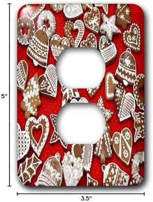 3dRose lsp_6212_6 Christmas Gingerbread Cookies 2 Plug Outlet Cover, Multicolor image 5