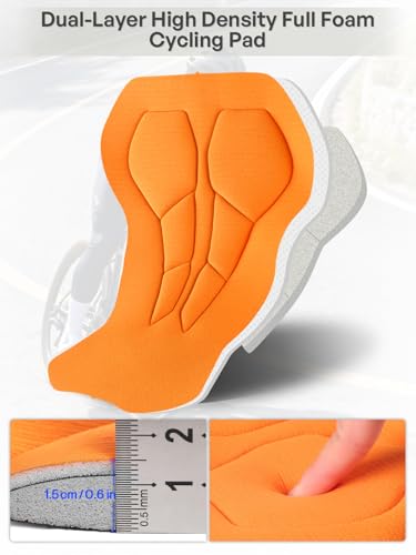 ARSUXEO Cycling Trousers Mens Padded Cycling Leggings Cycling Tights with Cold Protection, Padded Lightweight Bike Leggings Fleece Lining with Two Side Pockets H99 M - Image 4