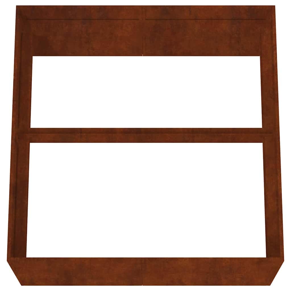 Macetero 80 x 80 x 40 cm acero corten
