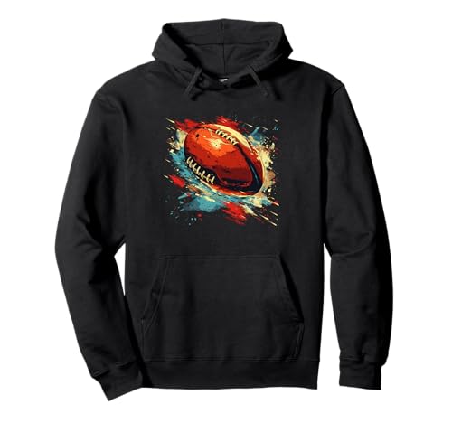 Streetart del balón de rugby Sudadera con Capucha