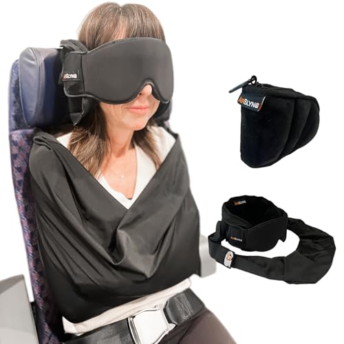 3-in-1 Airplane Sleep Support System - Integrated Plane Sleeping Accessories with Memory Foam Long...
