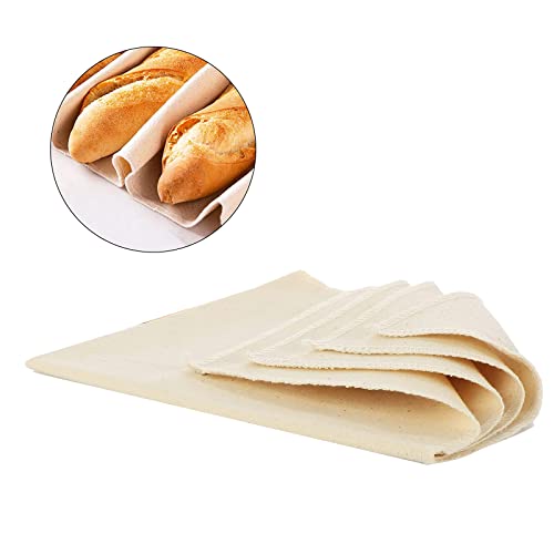 Fermentée Boulangers Tissu, Toile Lin Pour Cuisson du Pain,Toile de Lin Boulangerie, Toile de Boulangerie, Toile de lin Pour Pâtisserie, pour Cuisson des Baguettes, Fermentation de la Pâte, 66*89cm