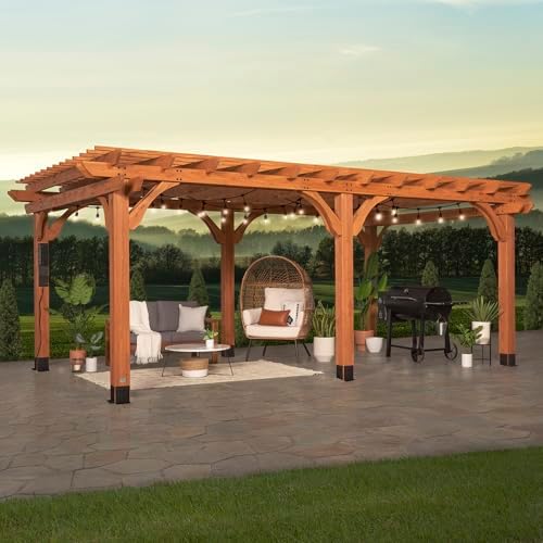 Backyard Discovery Beaumont 20' x 12' Traditional Cedar Wood Perg...