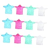 ORFOFE 12pcs Disposable Boy Girl Raincoats Mixed Color Hooded Ponchos for Hiking Camping and Outdoor Activities Pe Material for All-year Use