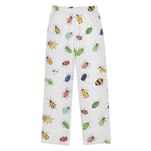 ZZXXB Cicada Ladybug Boys Long Pants Soft Trousers Elastic Waist Kids Lounge Bottoms with Pockets S-XL