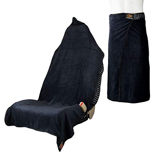 M Orange Mud Transition & Seat Wrap V2.0, Automotive Seat Cover, Changing Kilt, and Multipurpose Towel (Black)