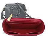 Lckaey Organizador de fieltro para Gucci Disco GG con flecos cuadrados, bolsa organizadora para cámara, bolsa organizadora 2027Claret19 x 6 x 12 cm