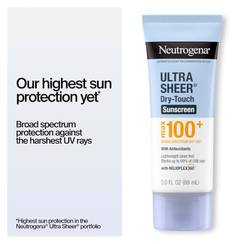 Neutrogena Ultra Sheer Dry Touch Sunscreen Lotion, Max SPF 100+, 3 fl. oz - image 2
