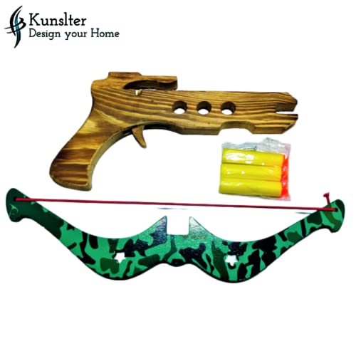 Image of Wooden teer Kaman Pattern Gun for Kids /Shot Gun /Toy Gun /Arrow Bow