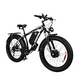 【3000W Dual Motor Ebike】This adult electric bicycles are equipped with peak 3000W high-speed brushless dual motors. The peak 3000W motors provide strong power and the top speed can reach up to 35 mph. It can easily climb steep slopes, and its top-lev...