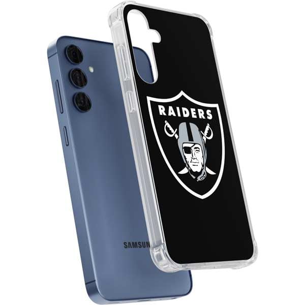 Skinit Clear Phone Case Compatible with Galaxy A35 5G - Officially Licensed NFL Las Vegas Raiders Large Logo Design