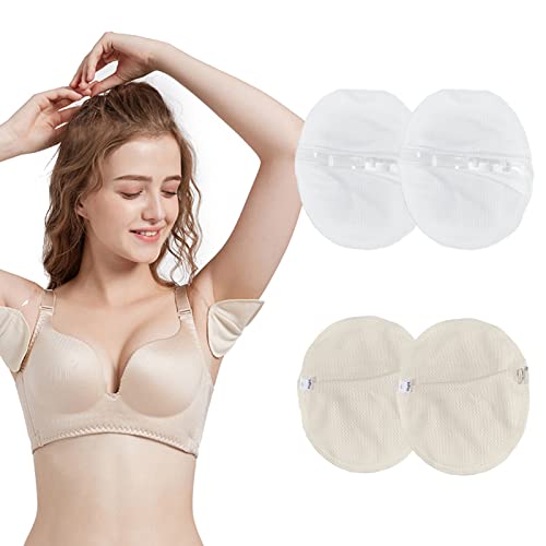 NICENEEDED 2 works Underarm Sweat Pads Reusable, Washable Sweat Absorbing Guards with Adjustable Shoulder Strap