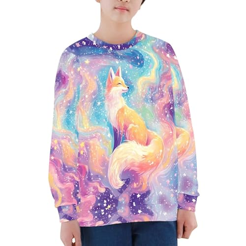 Galaxy Sweatshirts for Girls Fall Casual Crew Neck Pullover Winter Boys Comfy Sweatshirt Holiday Long Sleeve Top3