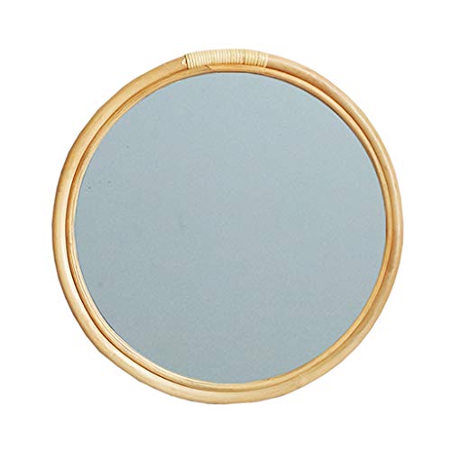 Mur en rotin miroir rond de 40,6 cm maquillage toilettes salon