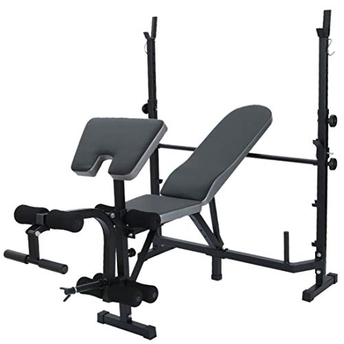 Adjustable Olympic Weight Benches, Weight Benches for Full Body Workout Set Multifunctional Weight-Lifting Bed Weight-Lifting Machine Fitness Equipment【US in Stock】