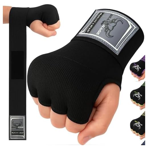 Beast Rage Boxbandagen, Gelhandschuhe, MMA, 75 cm lang, gepolstert, elastisch, schnelles Boxen, Boxsack, Training, Muay Thai, Handbandagen-Set