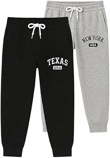 TICOSS Boys Track Pant Combo Pack of 2 | Cotton Blend Kids Lower 4–12 Years | Regular Wear Elastic Joggers for School, Pla...