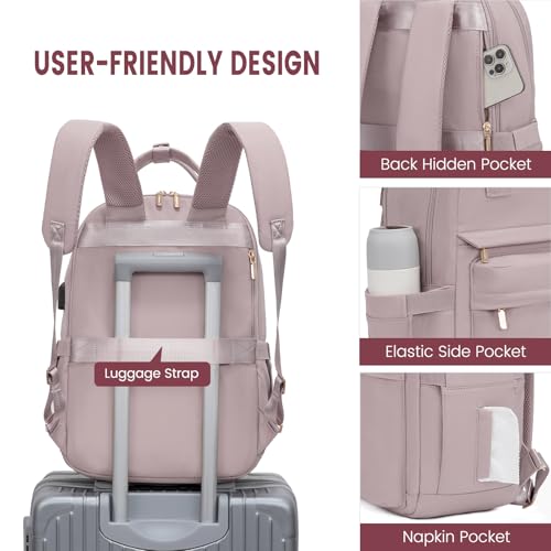 Image of LOVEVOOK Laptop Backpack for Women Girls, 15.6 Inch Waterproof Computer Backpack Student School Cute Bookbag Computer Bag