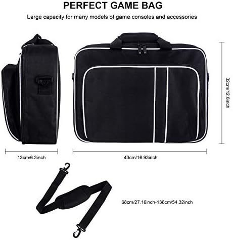 Carry Case for PS5 - Console Carrying Bag Compatible for Playstation 5 Disk/Digital Edition - Handbag for Playstation Controller, PS5 Games, Gaming Headset, Console Base and Accessories