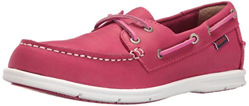 Sebago Women's Liteside Two Eye Boat Shoe, Dark Pink Leather, 6 M US