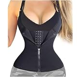 corse fractura lumbar Cierre de cremallera Faja Moldeadora De Cintura con Cremallera Cinturón De Soporte Lumbar Faja For Espalda For Mujer Corsé Negro Moldeador For Adelgazar Y Perder Peso.(3XL)