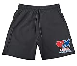 Men's USA Wrestling Map F159 Black Athletic Nylon Running Workout Shorts Medium