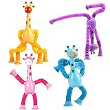 YRPACFB Teleskop Saugnapf Giraffe, Saugnapf Spielzeug Tiere, Giraffen Telescopic Suction Cup, Sensorisches Giraffen Spielzeug, Kreatives Mitgebsel für Kinder und Erwachsene, Umhang Cape