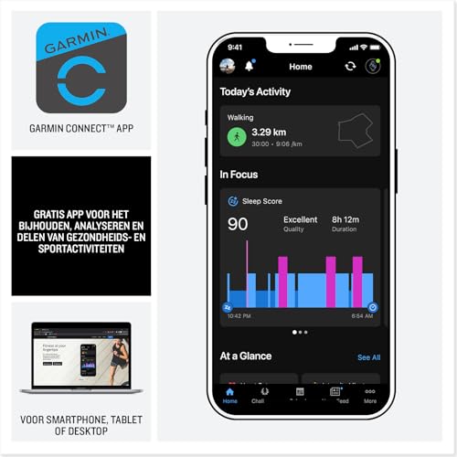 Garmin Instinct 3 Tactical Edition, 50mm AMOLED Rugged GPS Smartwatch,Built in Sports Apps and Health Monitoring, LED Flashlight, Shock Resistant, 10ATM, up to 24 days Battery Life, Black - Afbeelding 6