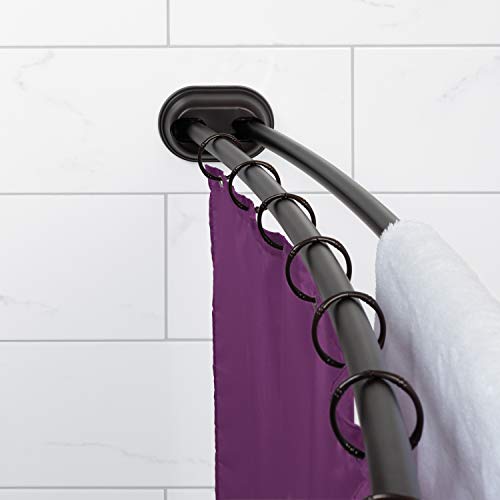 Zenna Home Neverrust Aluminum Double Curved Tension Shower Curtain Rod, 50 To 72-Inch, Bronze #TOP1