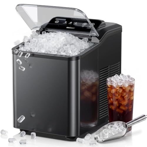 Nugget Ice Maker Countertop, Pellet Ice Machine Soft Chewable Ice 35lbs/Day