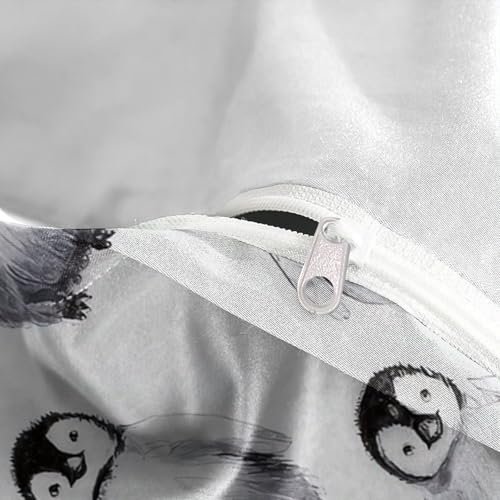 Housse de couette pingouin 140x200 en microfibre pour lit enfant - 8