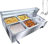 6-Pan Commercial Food Warmer, 72 Qt Electric Steam...