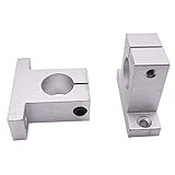 Sydien 2pcs SK25 25mm Inner Diameter Linear Rail Shaft Support CNC Linear Motion Ball Slide