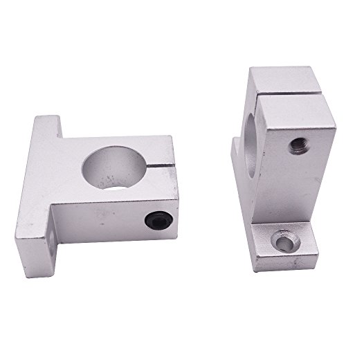Sydien 2pcs SK25 25mm Inner Diameter Linear Rail Shaft Support CNC Linear Motion Ball Slide