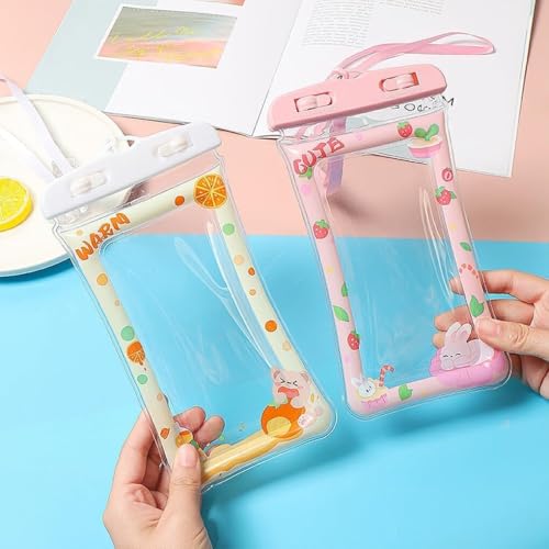 Image of Universal Cartoon Waterproof Mobile Cover for All Smart Phones|Transparent Floating Pouch Touchscreen Friendly | Water-Resistant Pouch for Swimming, Beach & Outdoor Activities (Pack of 1)